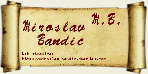 Miroslav Bandić vizit kartica
